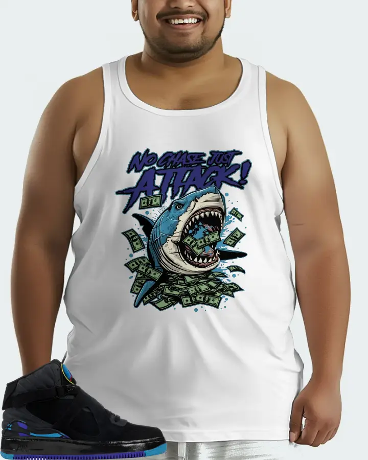 Jordan AJF 8 Sneaker Matching White Tank Top (No Chase, Just Attack) - View 6