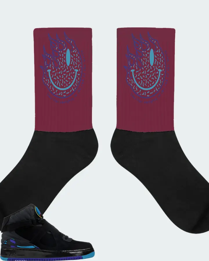 Socks in Maroon