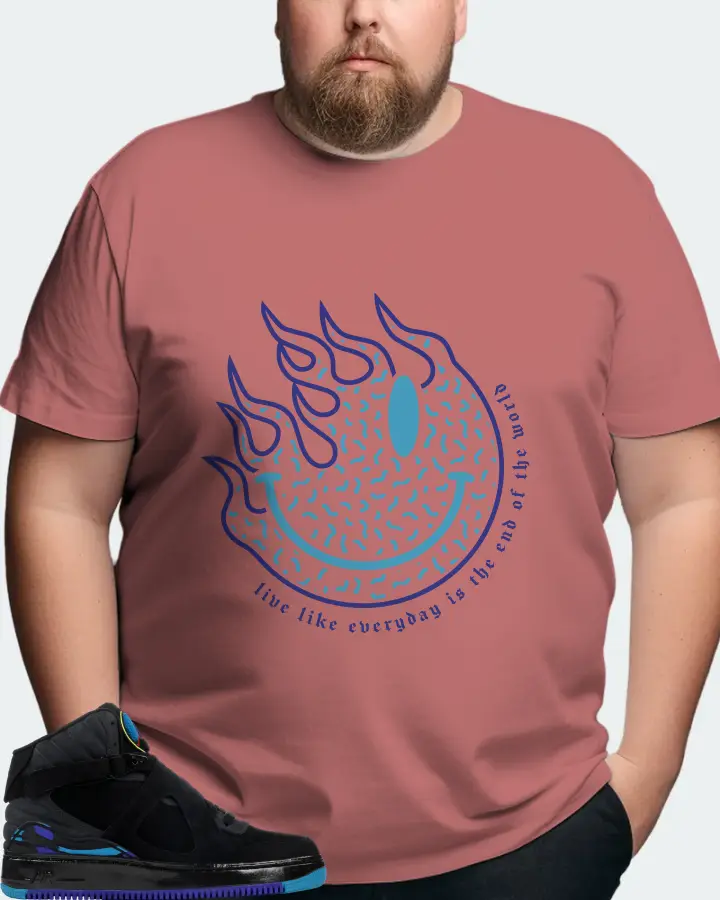 Jordan AJF 8 Sneaker Matching Mauve T-Shirt (Keep Smiling) - View 8