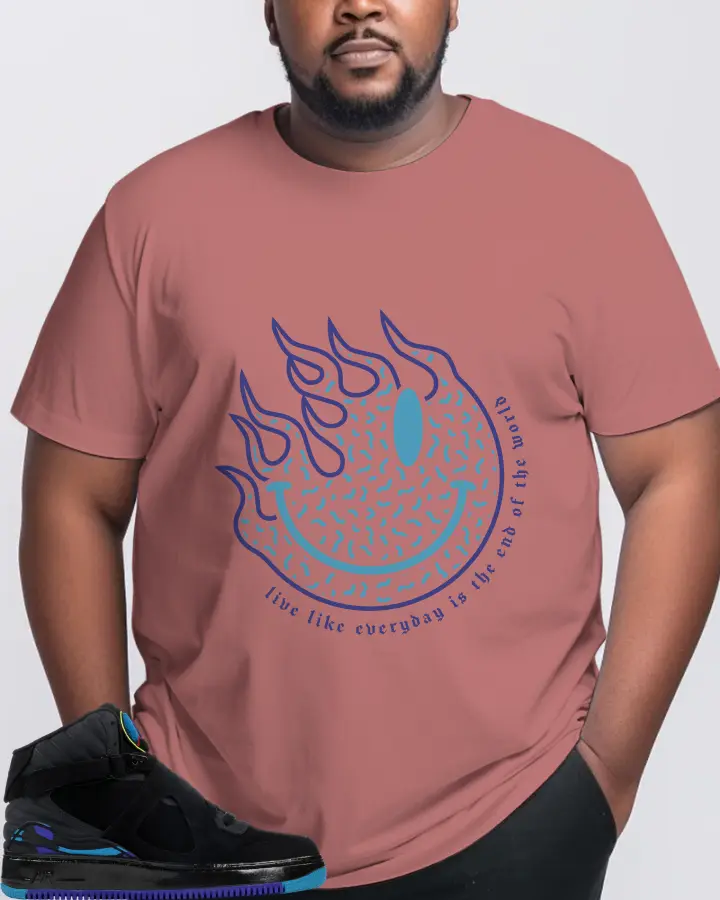 Jordan AJF 8 Sneaker Matching Mauve T-Shirt (Keep Smiling) - View 10