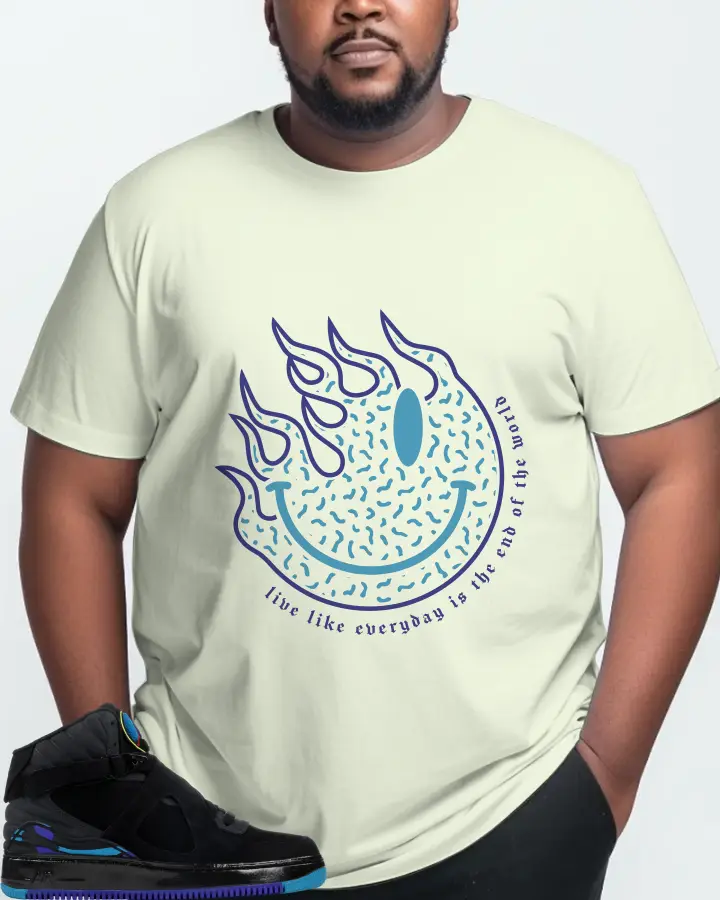 Jordan AJF 8 Sneaker Matching Citron Gildan T-Shirt (Keep Smiling) - View 10