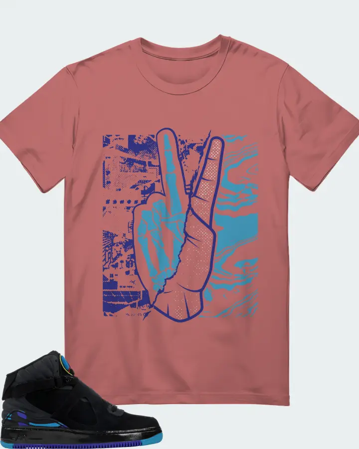 Jordan AJF 8 Sneaker Matching Mauve T-Shirt - Peace of mind