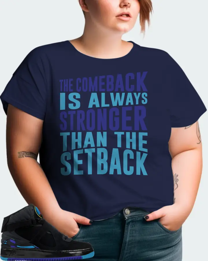 Jordan AJF 8 Sneaker Matching Navy T-Shirt (The Comeback) - View 11