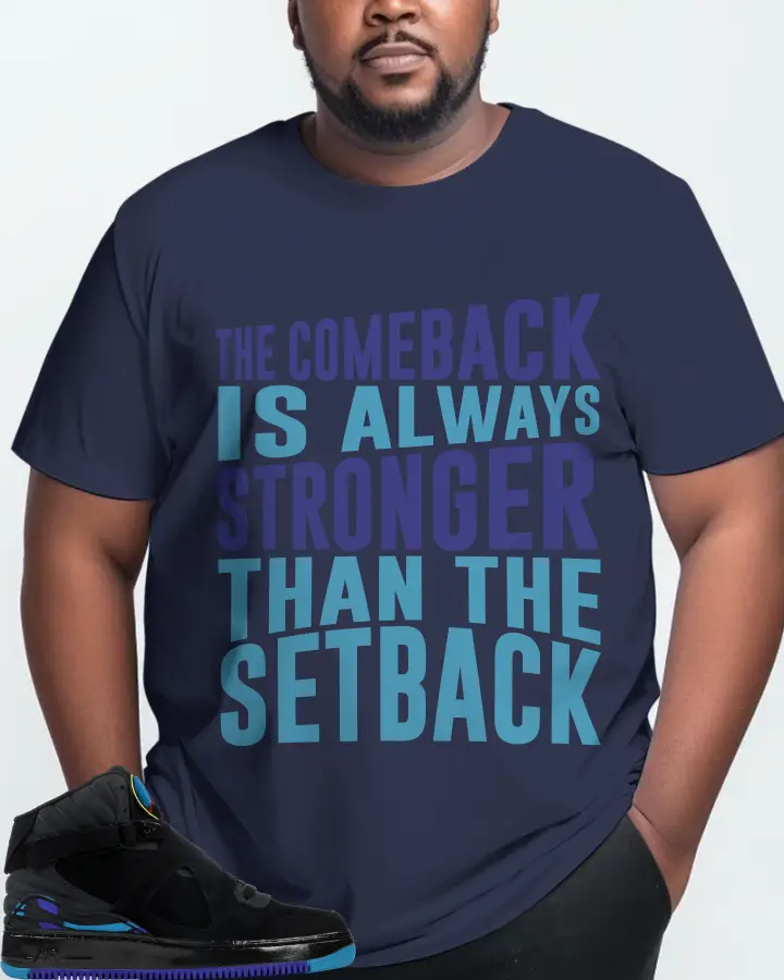 Jordan AJF 8 Sneaker Matching Navy T-Shirt (The Comeback) - View 10