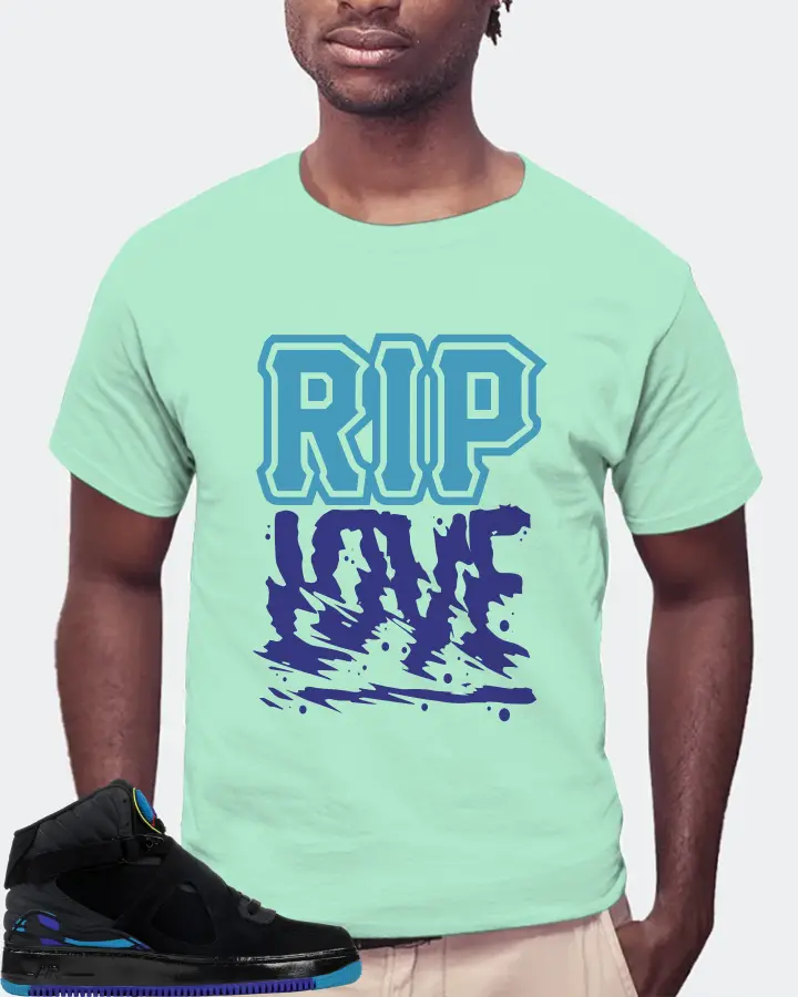 Jordan AJF 8 Sneaker Matching Mint T-Shirt (RIP Love) - View 4