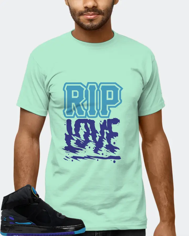 Jordan AJF 8 Sneaker Matching Mint T-Shirt (RIP Love) - View 6