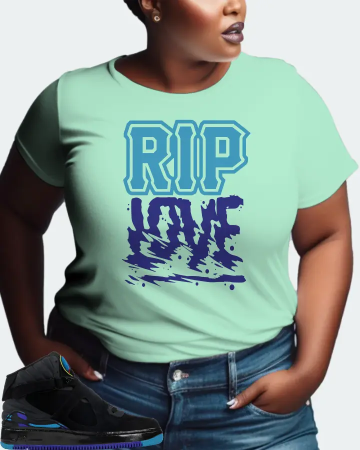 Jordan AJF 8 Sneaker Matching Mint T-Shirt (RIP Love) - View 9