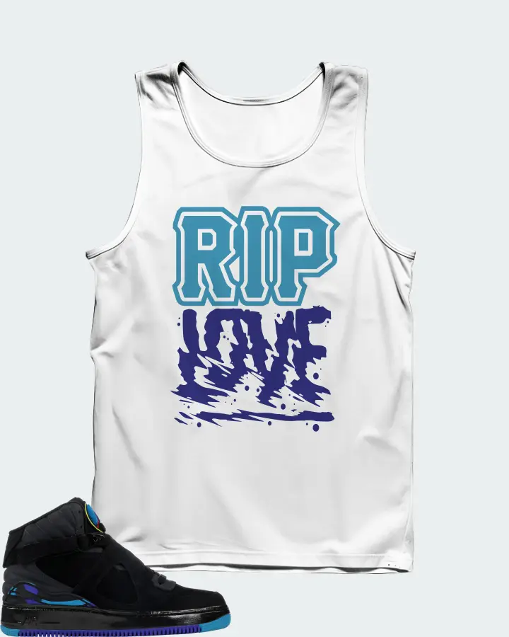 Jordan AJF 8 Sneaker Matching White Tank Top (RIP Love) - View 1