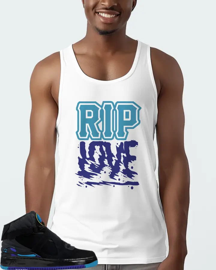 Jordan AJF 8 Sneaker Matching White Tank Top (RIP Love) - View 2