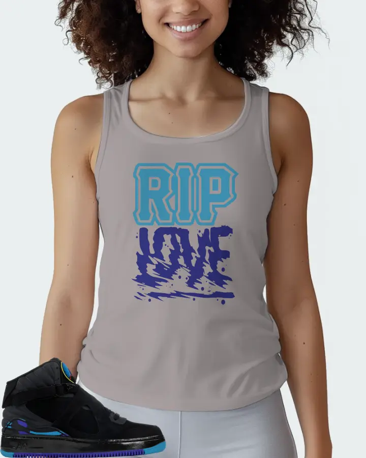 Jordan AJF 8 Sneaker Matching Grey Tank Top (RIP Love) - View 3