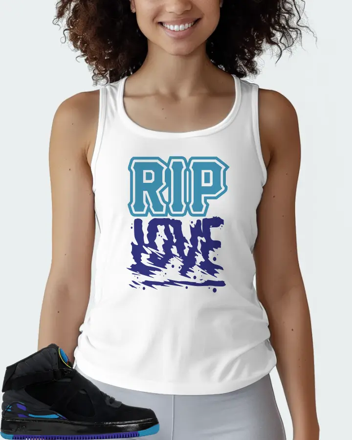 Jordan AJF 8 Sneaker Matching White Tank Top (RIP Love) - View 3