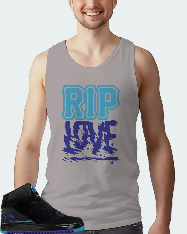 Jordan AJF 8 Sneaker Matching Grey Tank Top (RIP Love) - View 4
