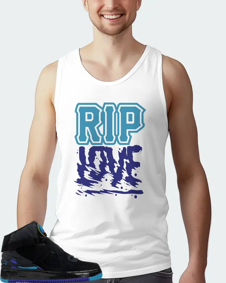 Jordan AJF 8 Sneaker Matching White Tank Top (RIP Love) - View 4