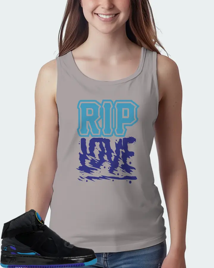 Jordan AJF 8 Sneaker Matching Grey Tank Top (RIP Love) - View 5