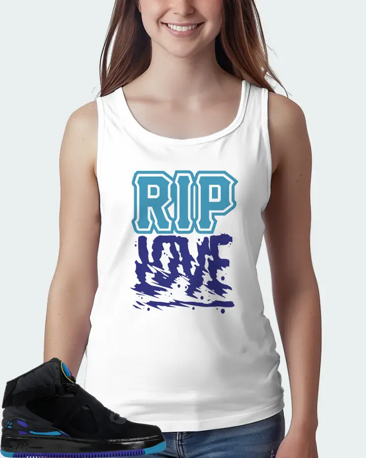 Jordan AJF 8 Sneaker Matching White Tank Top (RIP Love) - View 5