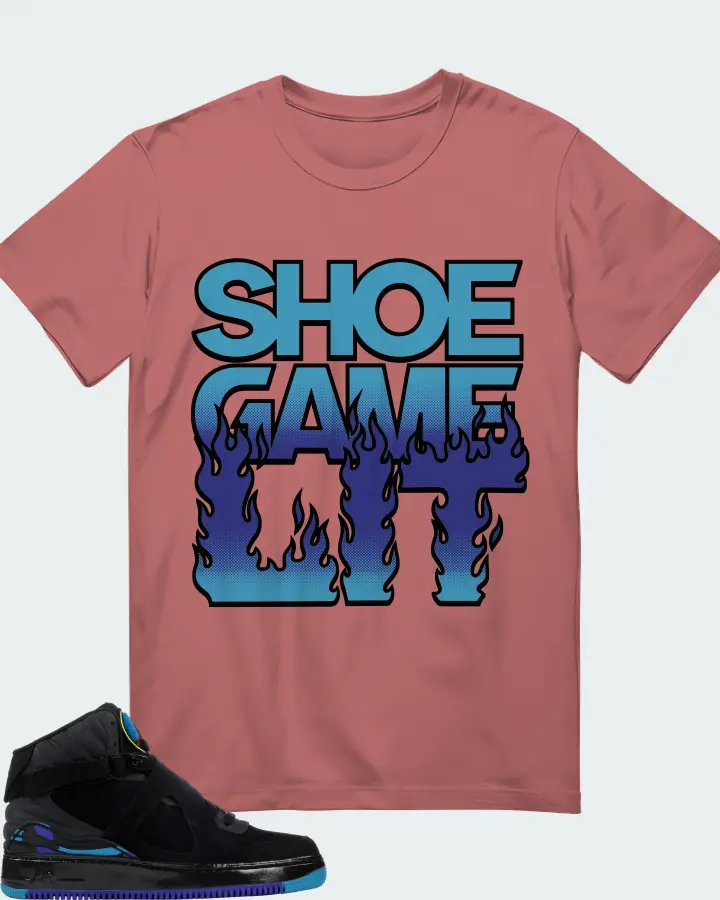 Jordan AJF 8 Sneaker Matching Mauve T-Shirt - Shoe Game Lit Refreshed