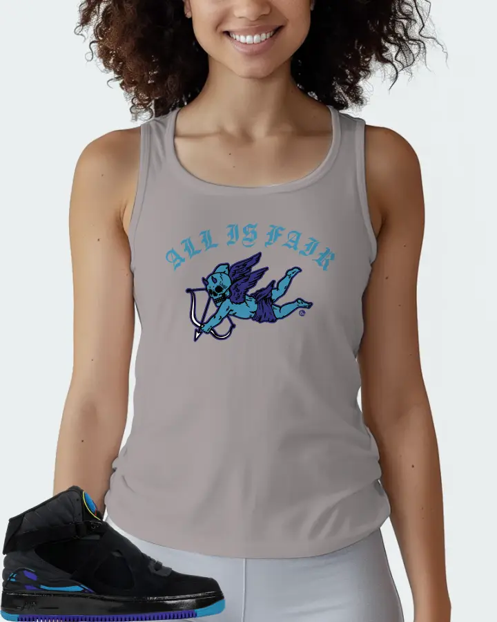 Jordan AJF 8 Sneaker Matching Grey Tank Top (All Is Fair) - View 3