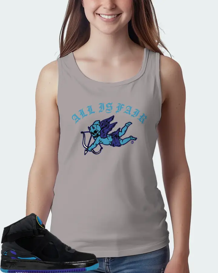 Jordan AJF 8 Sneaker Matching Grey Tank Top (All Is Fair) - View 5