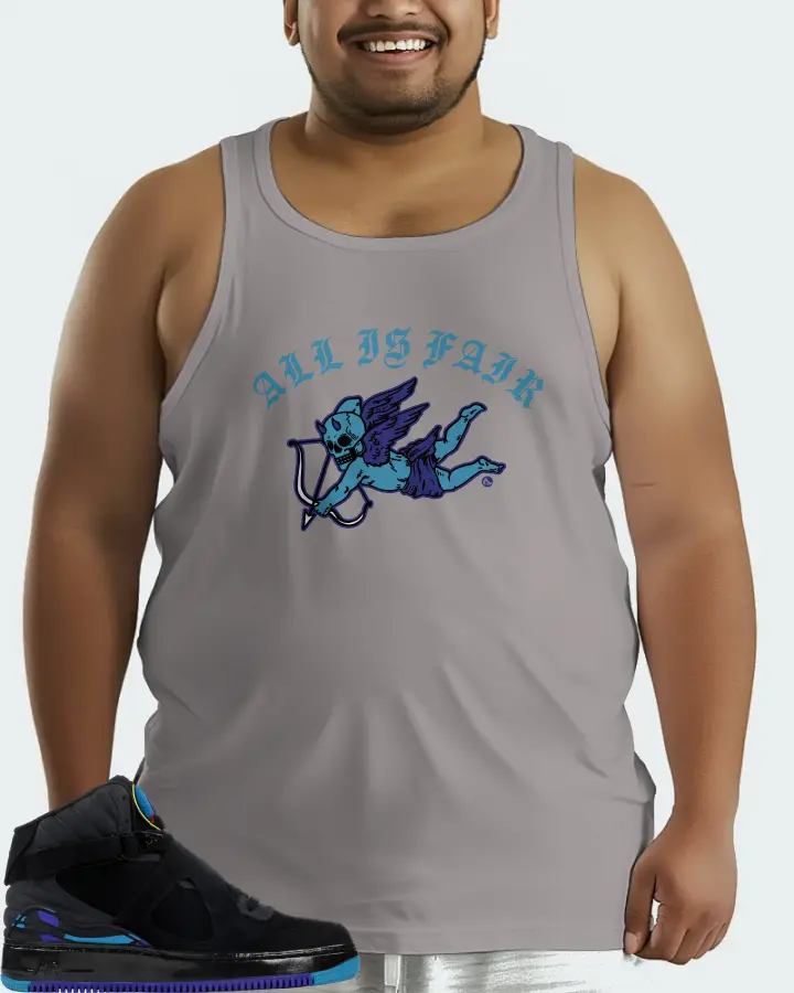 Jordan AJF 8 Sneaker Matching Grey Tank Top (All Is Fair) - View 6