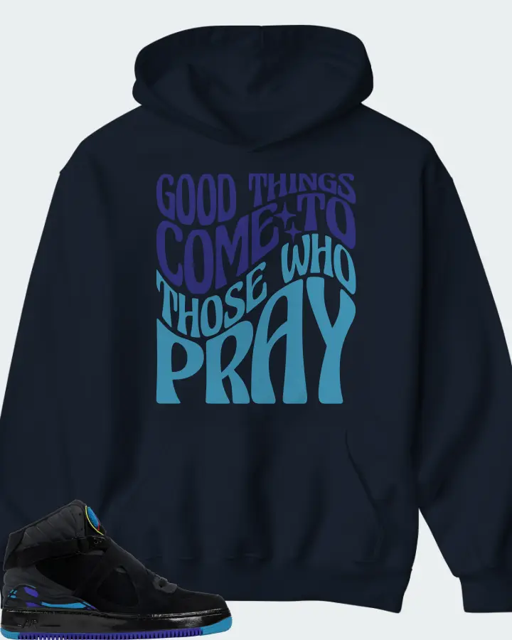 Jordan AJF 8 Sneaker Matching Kid's Hoodie - Good Things Come To Those Who Pray