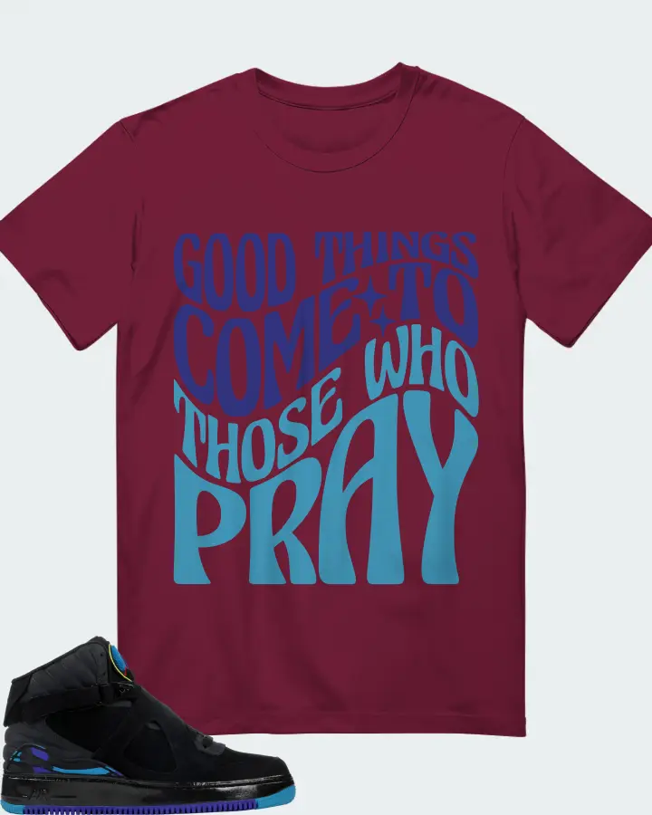 Jordan AJF 8 Sneaker Matching Kid's T-Shirt - Good Things Come To Those Who Pray