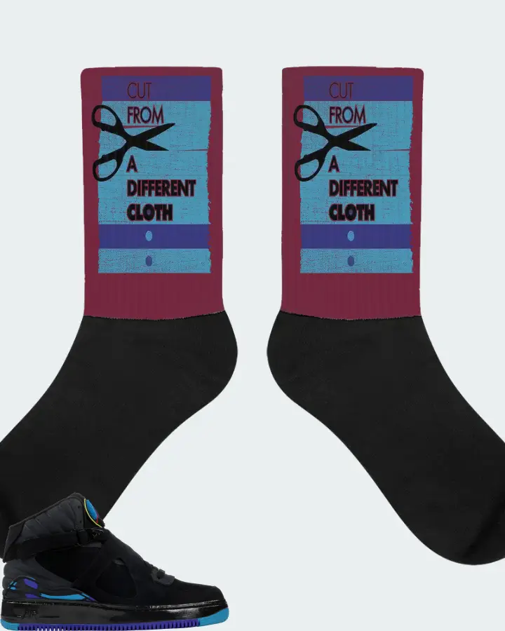 Jordan AJF 8 Sneaker Matching Maroon Socks - Cut From a Different Cloth