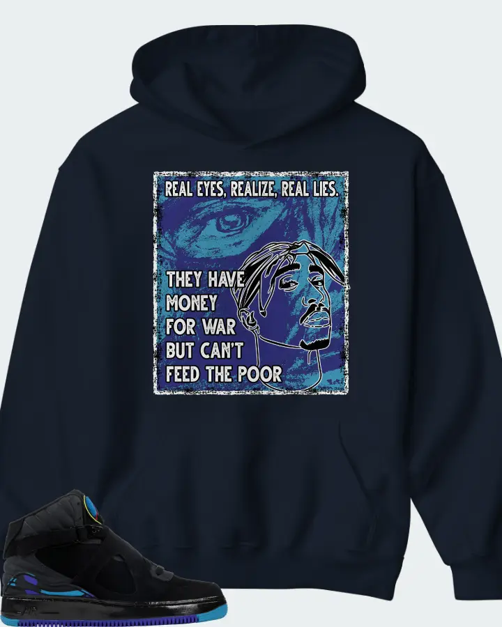 Jordan AJF 8 Sneaker Matching Kid's Hoodie - TUPAC Real Eyes Realize Real Lies