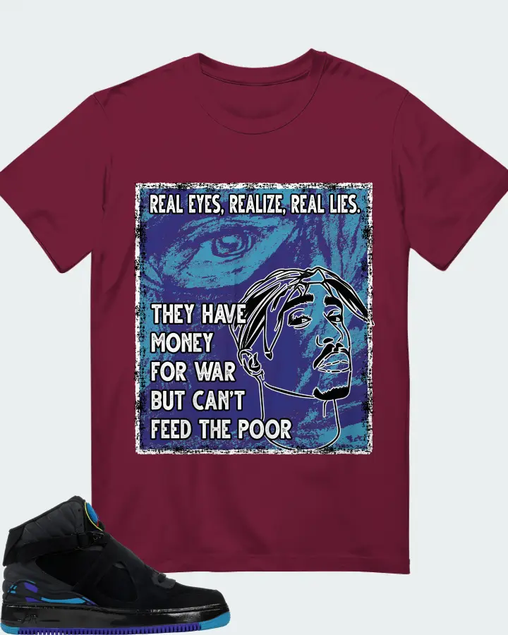 Jordan AJF 8 Sneaker Matching Kid's T-Shirt - TUPAC Real Eyes Realize Real Lies