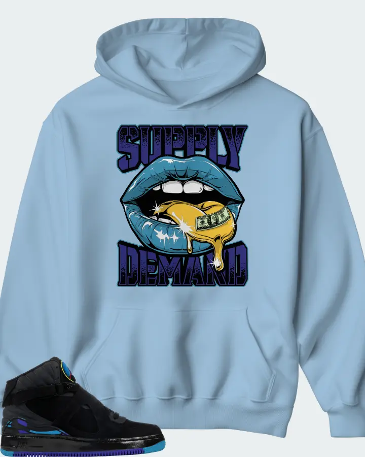 Hoodie in Carolina Blue