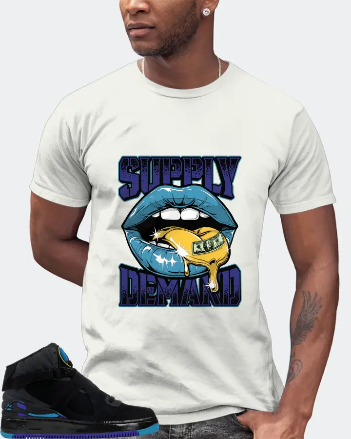 Jordan AJF 8 Sneaker Matching Ash T-Shirt (Supply Demand) - View 2