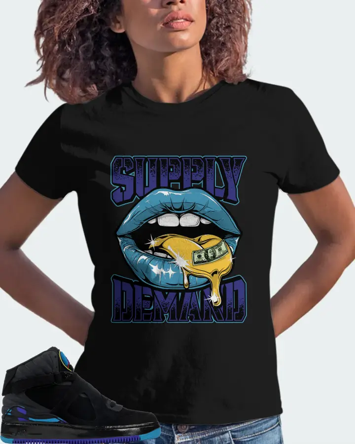 Jordan AJF 8 Sneaker Matching Black T-Shirt (Supply Demand) - View 3