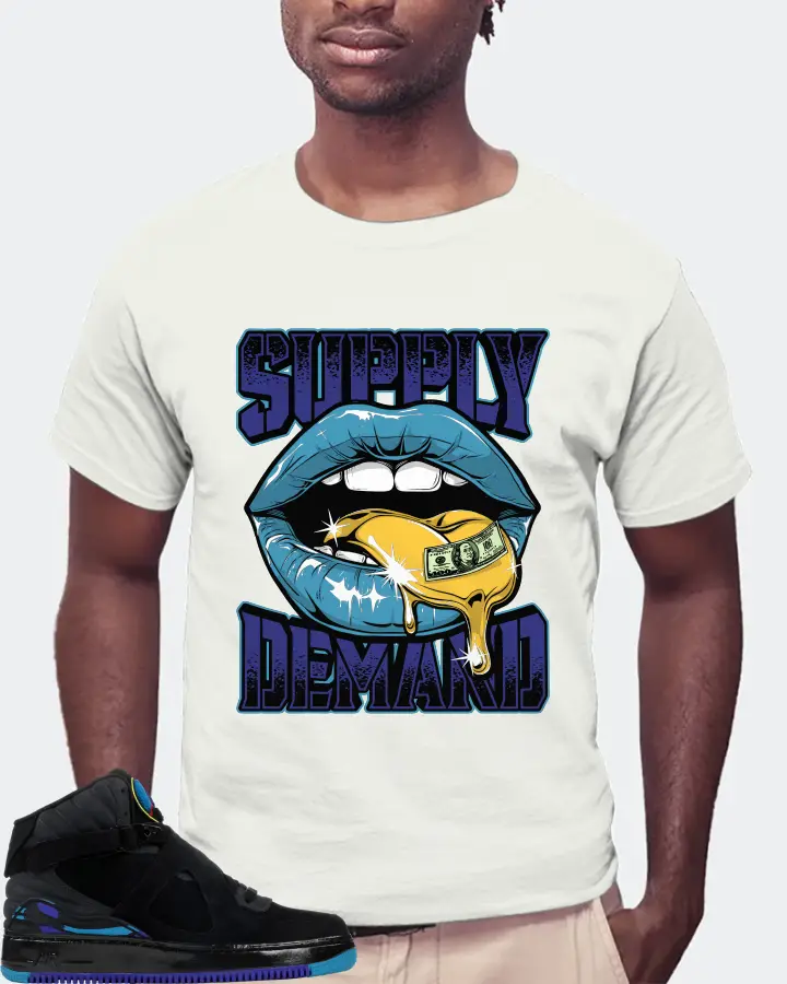 Jordan AJF 8 Sneaker Matching Ash T-Shirt (Supply Demand) - View 4