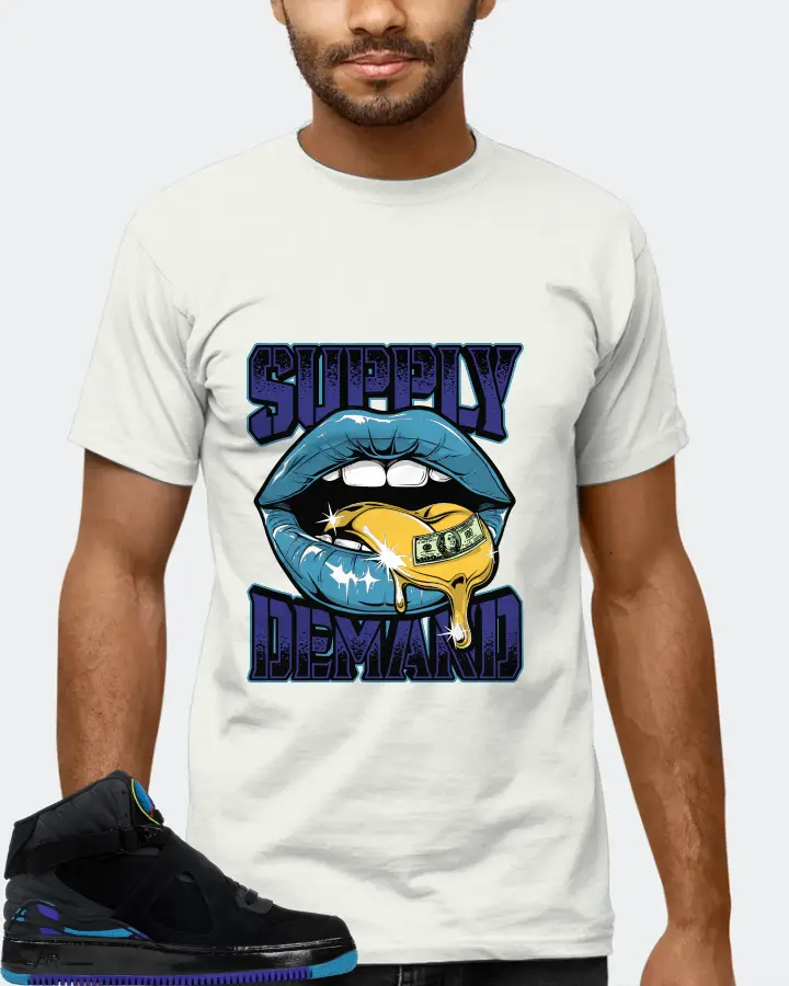 Jordan AJF 8 Sneaker Matching Ash T-Shirt (Supply Demand) - View 6