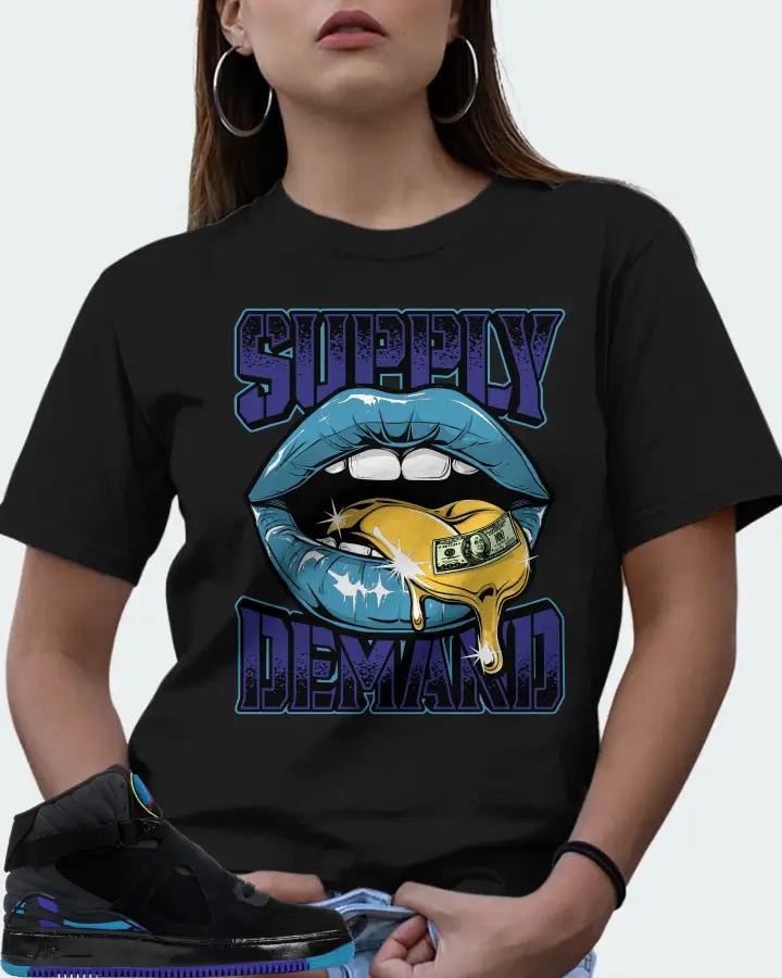 Jordan AJF 8 Sneaker Matching Black T-Shirt (Supply Demand) - View 7