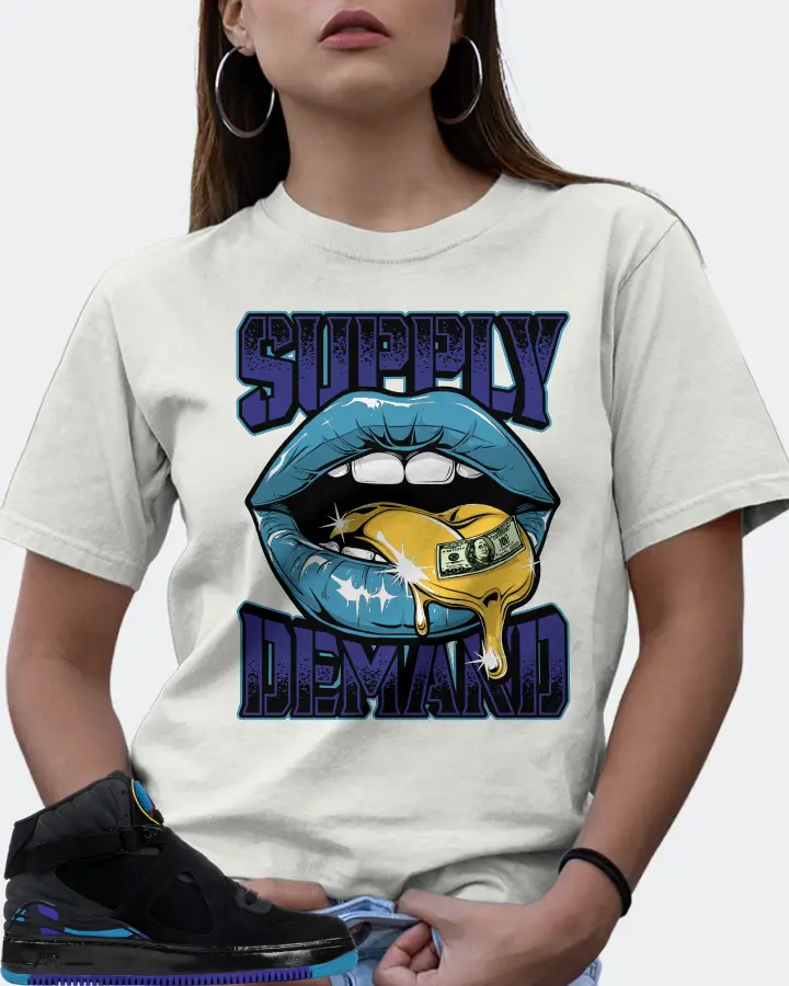 Jordan AJF 8 Sneaker Matching Ash T-Shirt (Supply Demand) - View 7