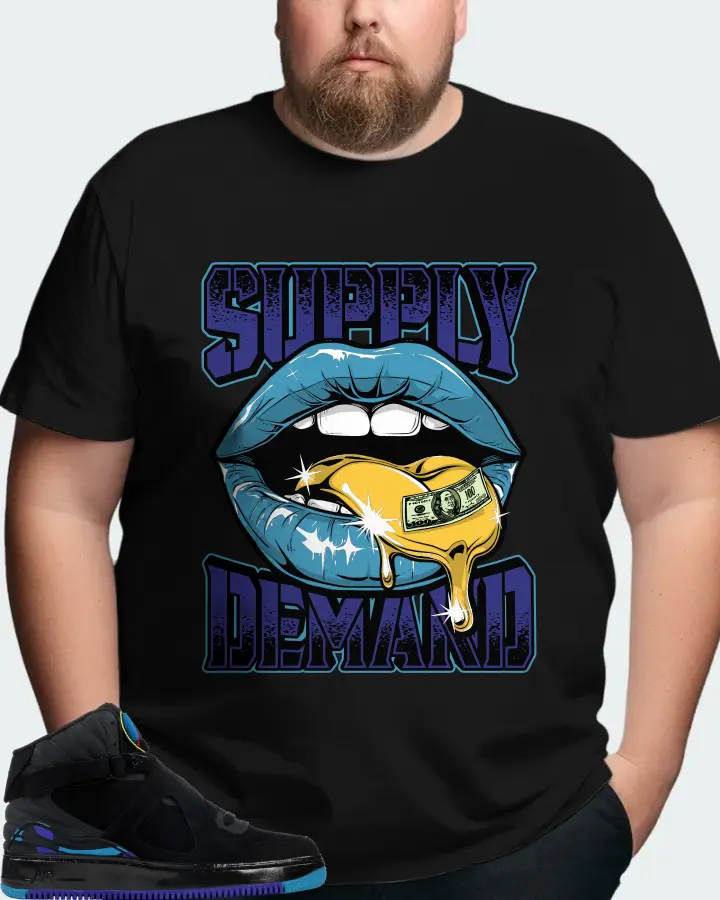 Jordan AJF 8 Sneaker Matching Black T-Shirt (Supply Demand) - View 8