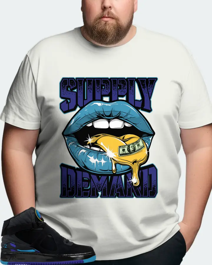 Jordan AJF 8 Sneaker Matching Ash T-Shirt (Supply Demand) - View 8