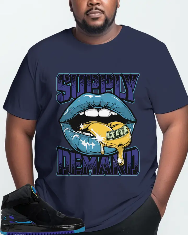 Jordan AJF 8 Sneaker Matching Navy T-Shirt (Supply Demand) - View 10
