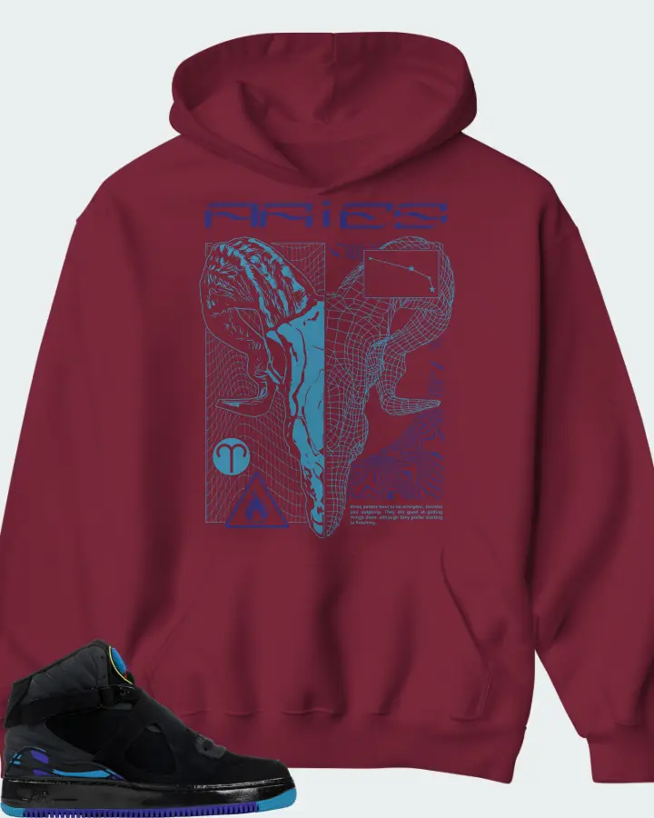 Hoodie in Maroon
