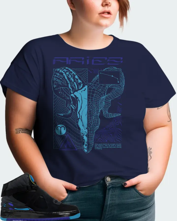 Jordan AJF 8 Sneaker Matching Navy T-Shirt (ARIES) - View 11