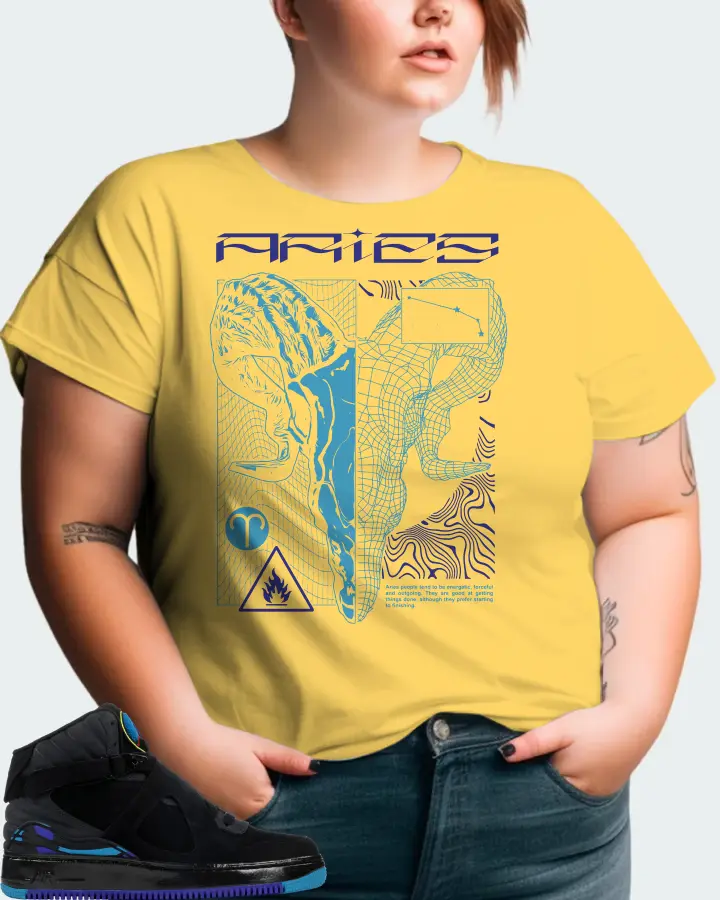 Jordan AJF 8 Sneaker Matching Yellow T-Shirt (ARIES) - View 11