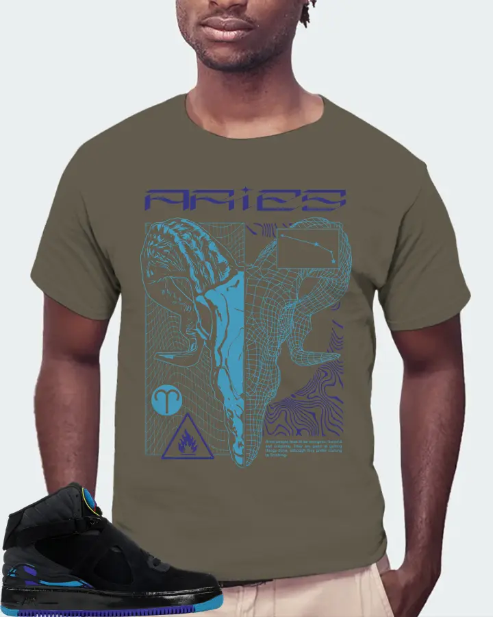 Jordan AJF 8 Sneaker Matching Army T-Shirt (ARIES) - View 4