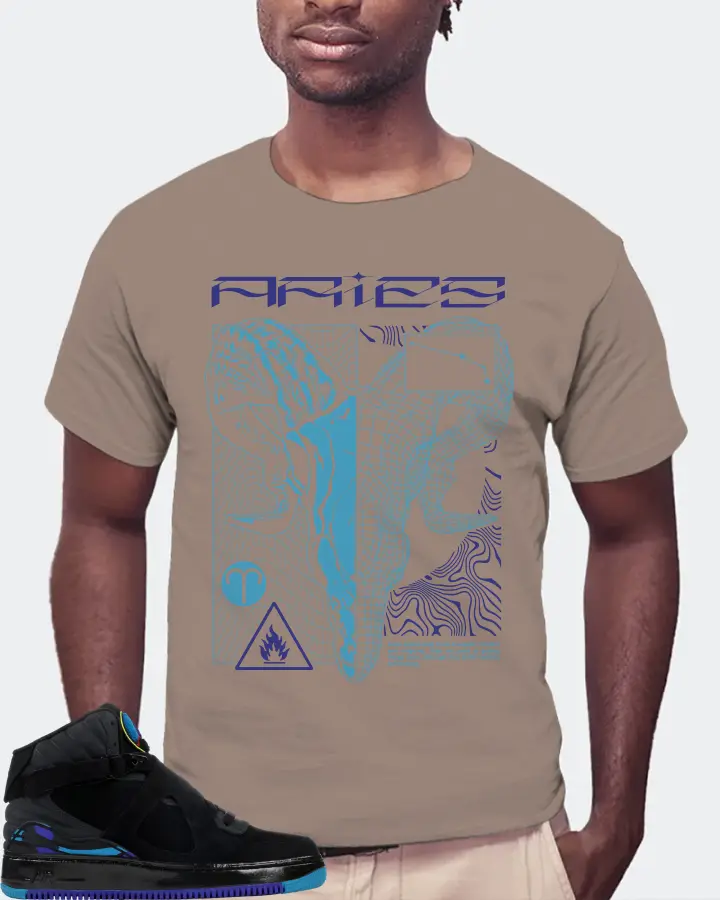 Jordan AJF 8 Sneaker Matching Pebble T-Shirt (ARIES) - View 4