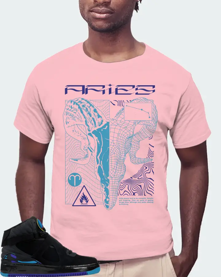 Jordan AJF 8 Sneaker Matching Pink T-Shirt (ARIES) - View 4
