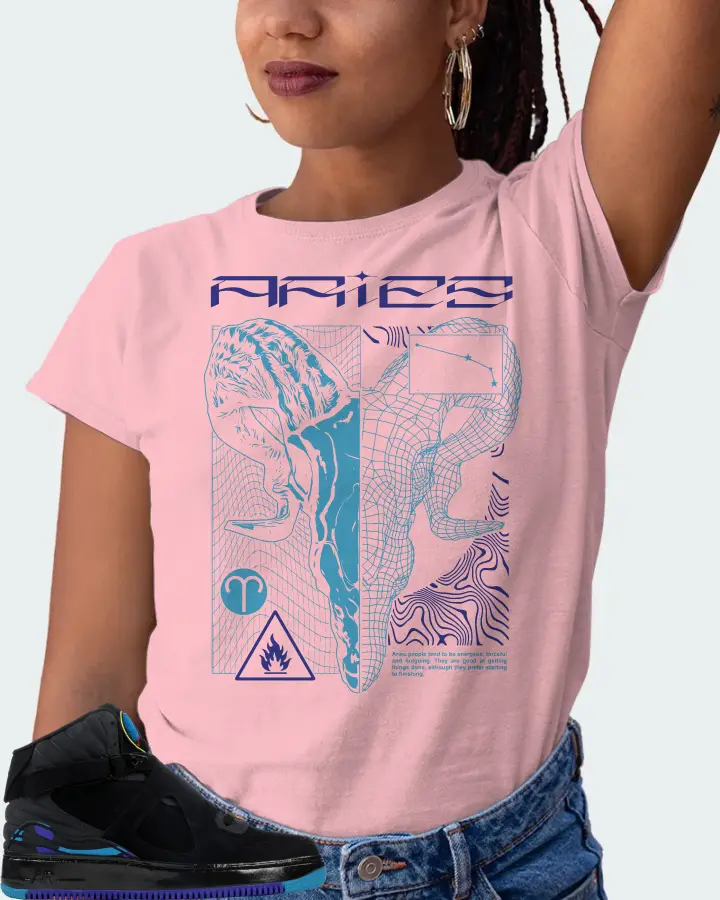 Jordan AJF 8 Sneaker Matching Pink T-Shirt (ARIES) - View 5