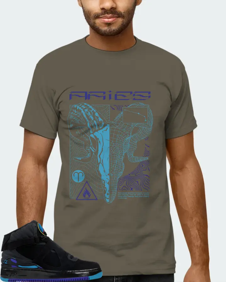 Jordan AJF 8 Sneaker Matching Army T-Shirt (ARIES) - View 6