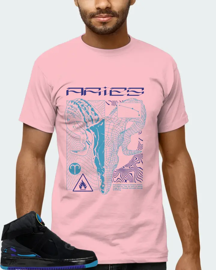 Jordan AJF 8 Sneaker Matching Pink T-Shirt (ARIES) - View 6