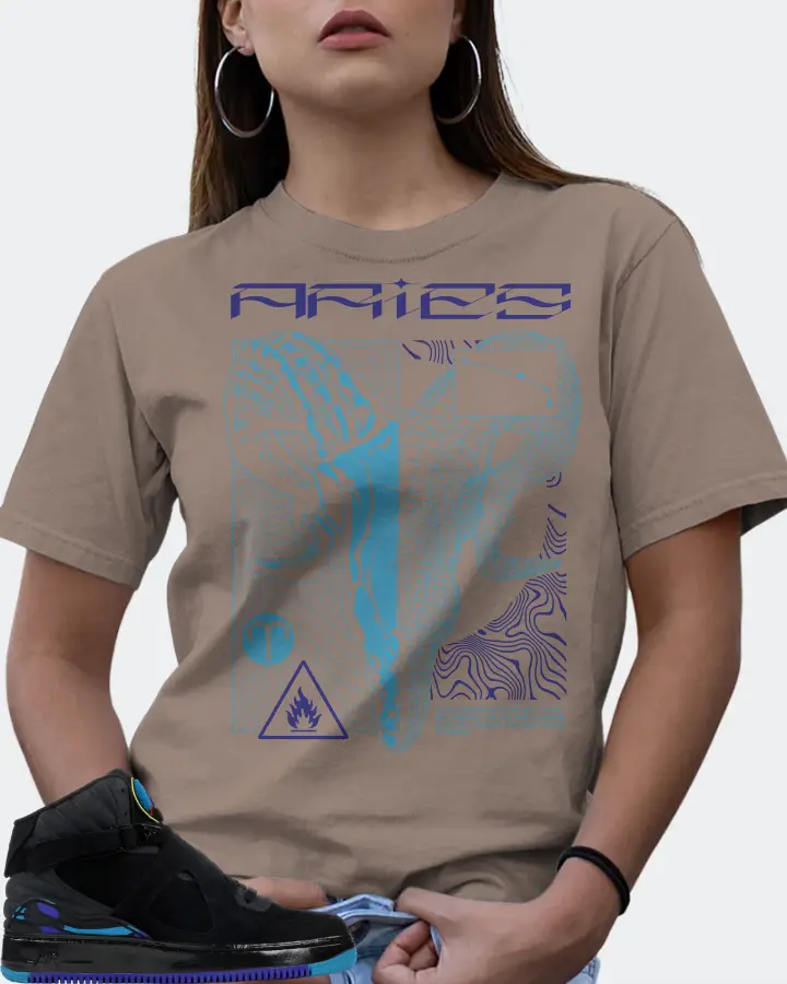 Jordan AJF 8 Sneaker Matching Pebble T-Shirt (ARIES) - View 7