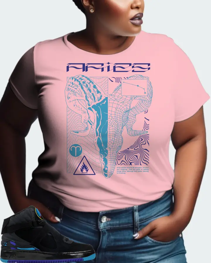 Jordan AJF 8 Sneaker Matching Pink T-Shirt (ARIES) - View 9