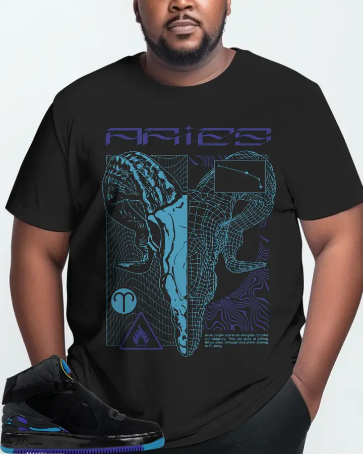 Jordan AJF 8 Sneaker Matching Black T-Shirt (ARIES) - View 10